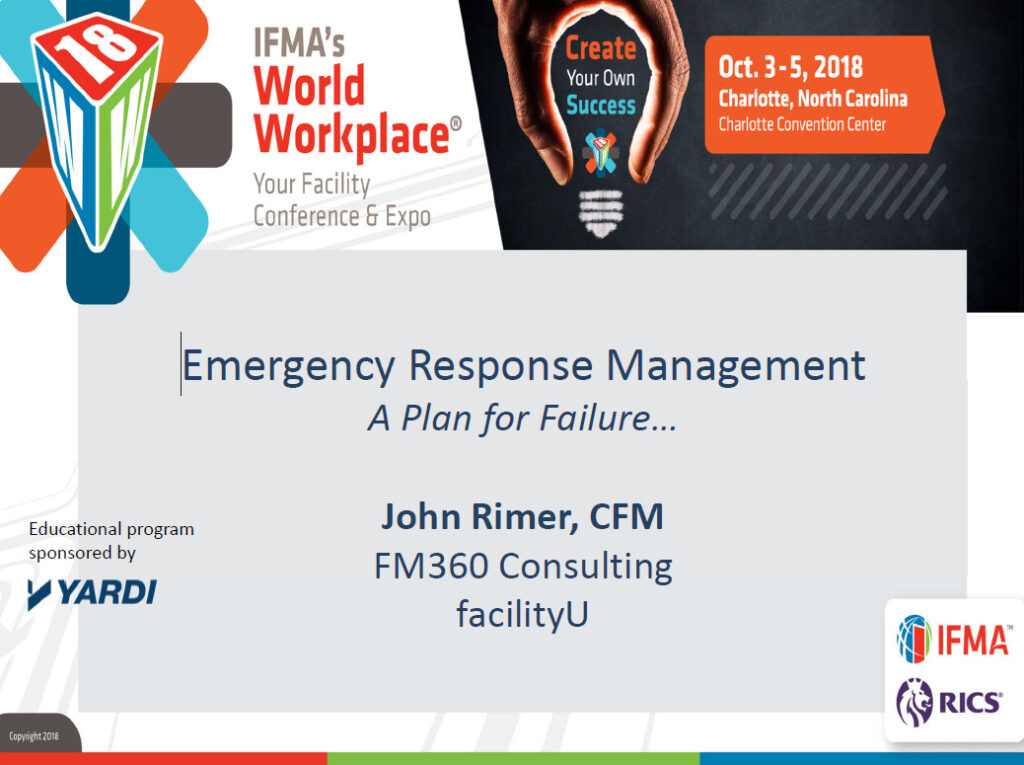 Emergency Response Management: A Plan for Failure