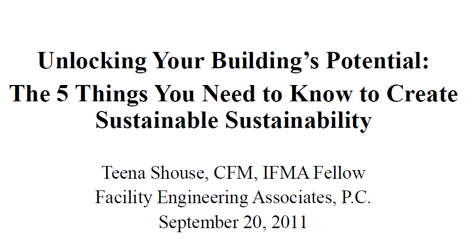 Unlocking Your Building’s Potential: The 5 Things You Need to Create Sustainable Sustainability