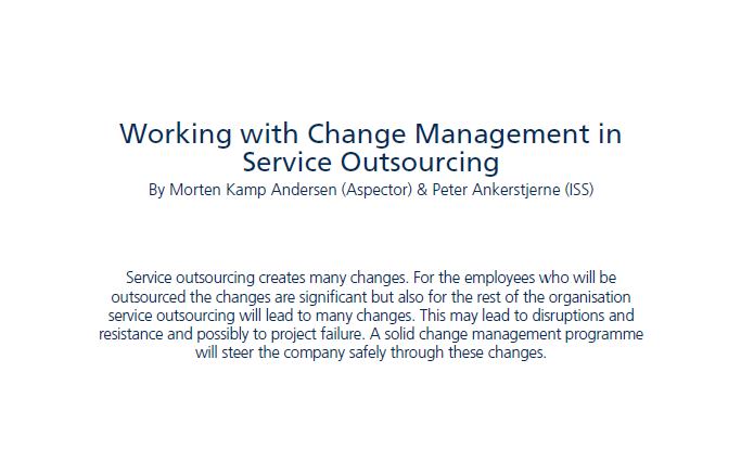 Working with Change Management in Service Outsourcing