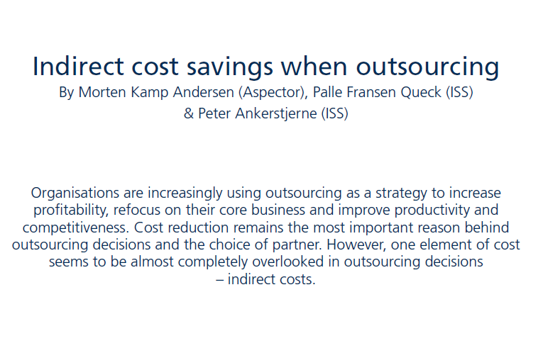 Indirect Cost Savings When Outsourcing