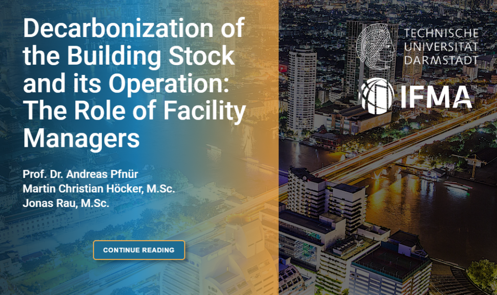 Decarbonization of the Building Stock and its Operation: The Role of Facility Managers