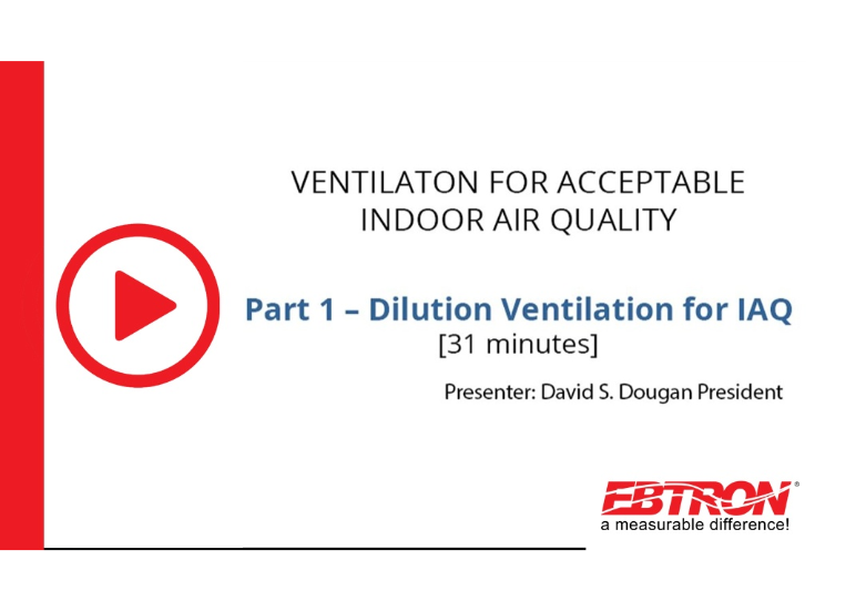 Part 1 Dilution Ventilation and IAQ